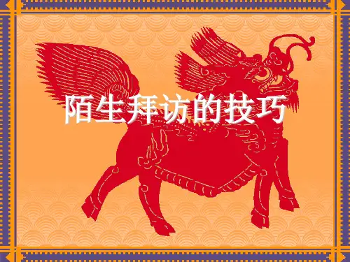 《陌生拜访的技巧》保险早会ppt课件
