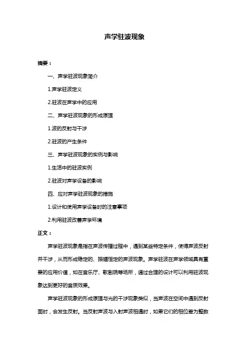 声学驻波现象