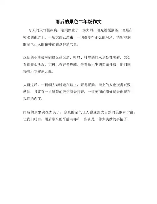 雨后的景色二年级作文