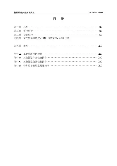 压力管道定期检验规则—工业管道
