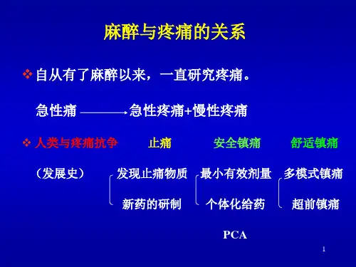 多模式镇痛医学PPT课件