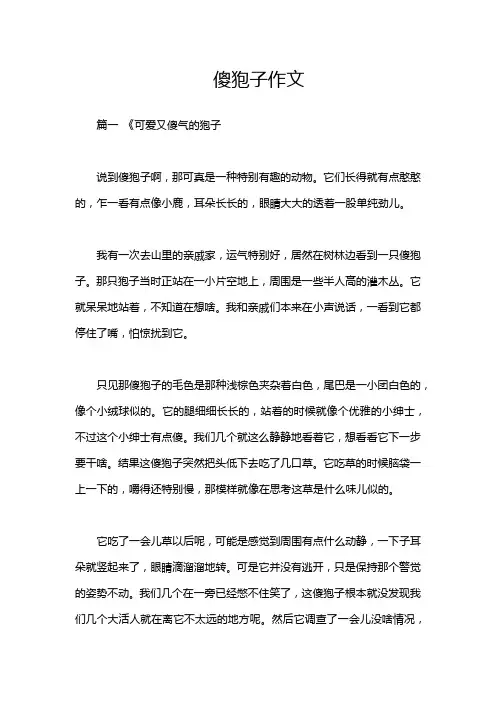 傻狍子作文