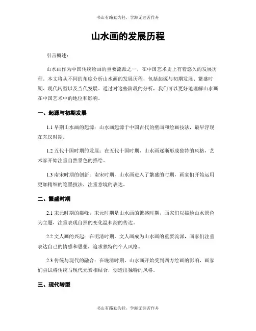 山水画的发展历程