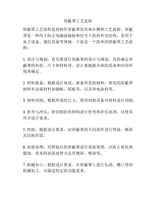 屏蔽罩工艺流程