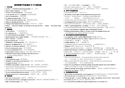 英语写作70个万能句型+75高级词组