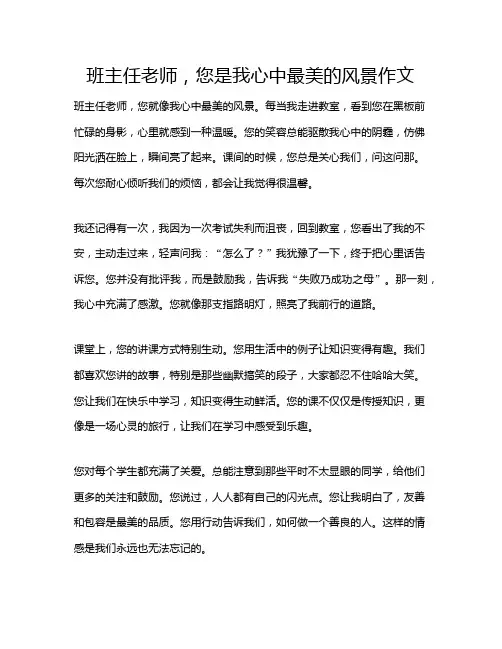班主任老师,您是我心中最美的风景作文