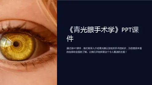 《青光眼手术学》课件