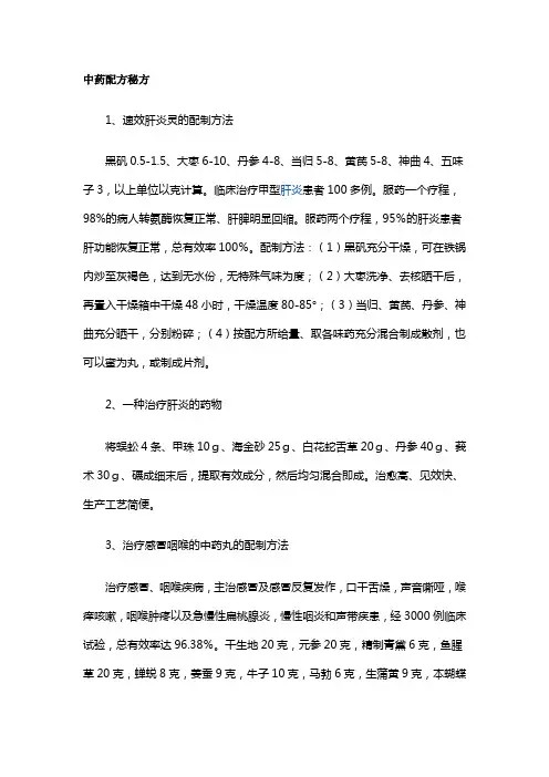 中药配方秘方
