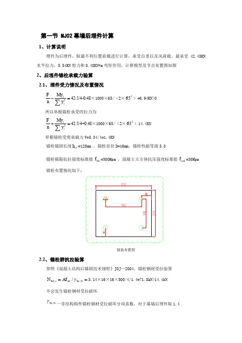 幕墙后埋件
