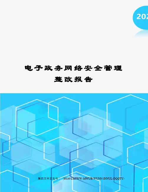 电子政务网络安全管理整改报告