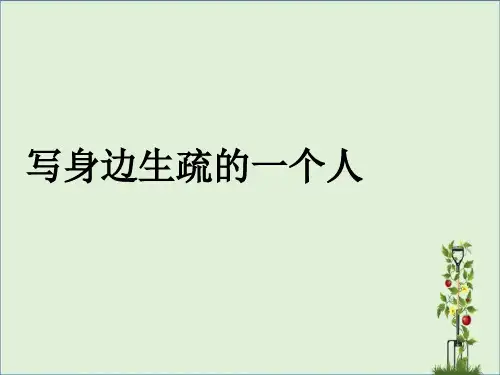 写熟悉的一个人ppt资料