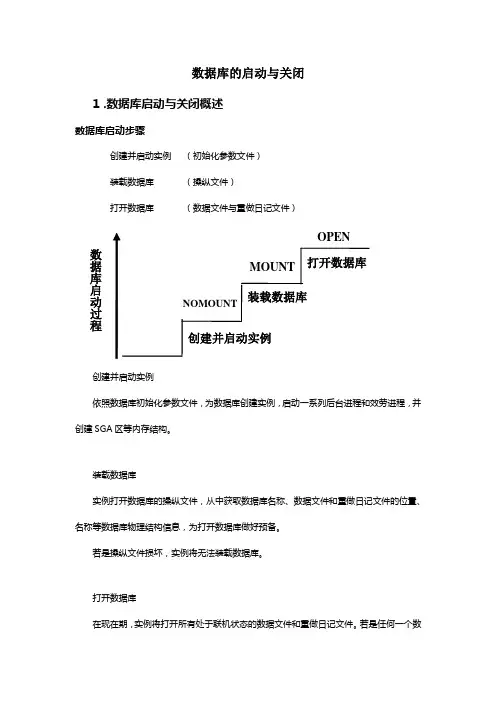 Oracle数据库的启动与关闭