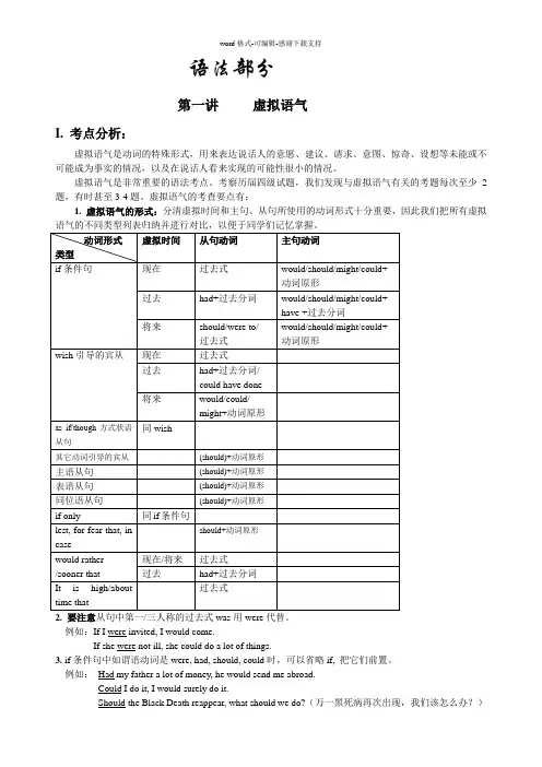 大学英语语法精讲【重点、考点全涵盖】