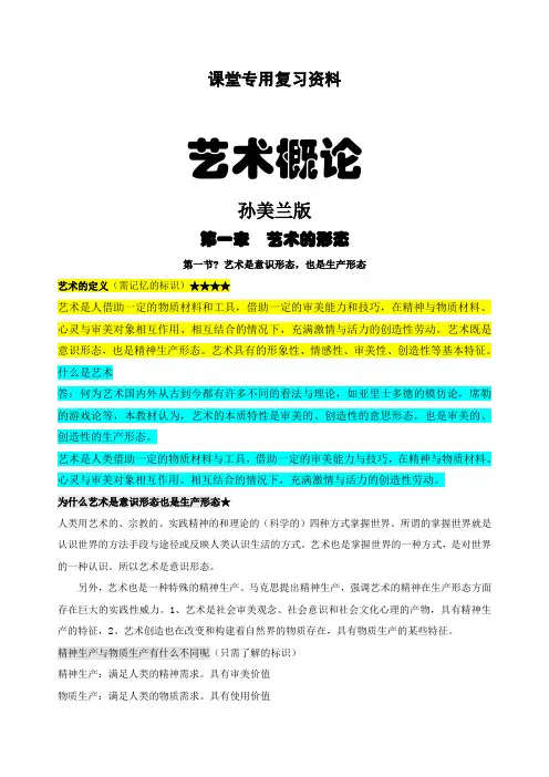 艺术概论重点整理