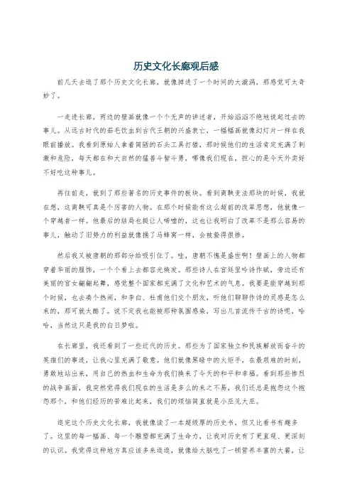 历史文化长廊观后感