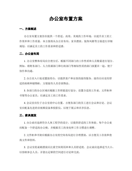 办公室布置方案