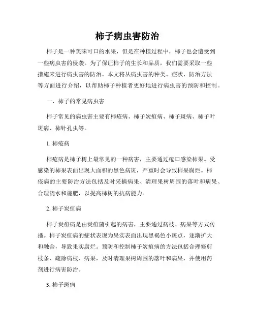 柿子病虫害防治
