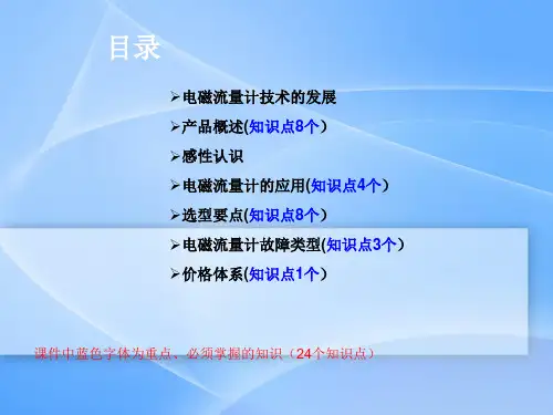 电磁流量计培训资料