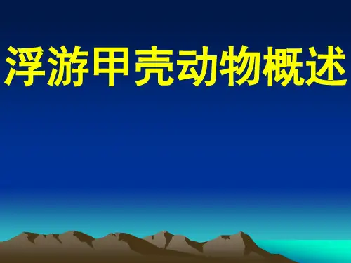 浮游甲壳动物概述