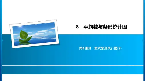 人教新课标四年级下册数学习题课件-8第4课时复式条形统计图(2)(共8张PPT)
