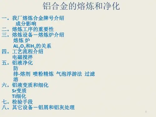 铝合金熔炼和净化