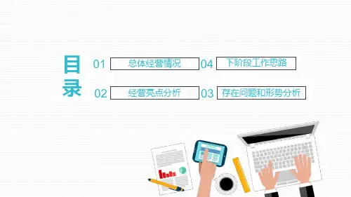 蓝色简约经营分析工作报告PPT模板课件.pptx