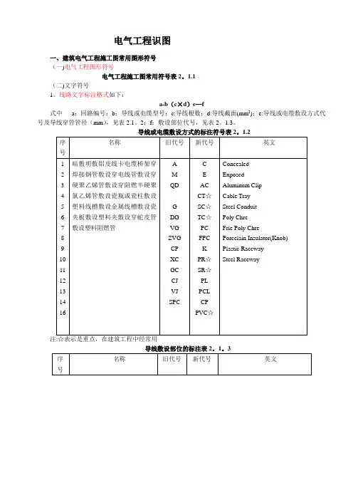 电气工程识图知识