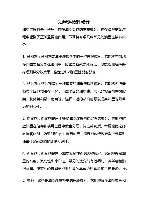 油墨连接料成分