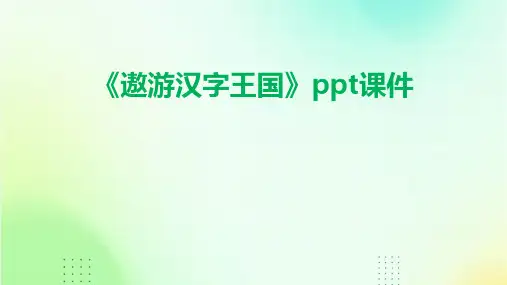《遨游汉字王国》课件