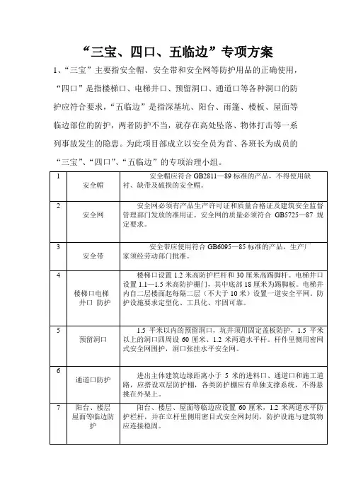 2、三宝四口五临边