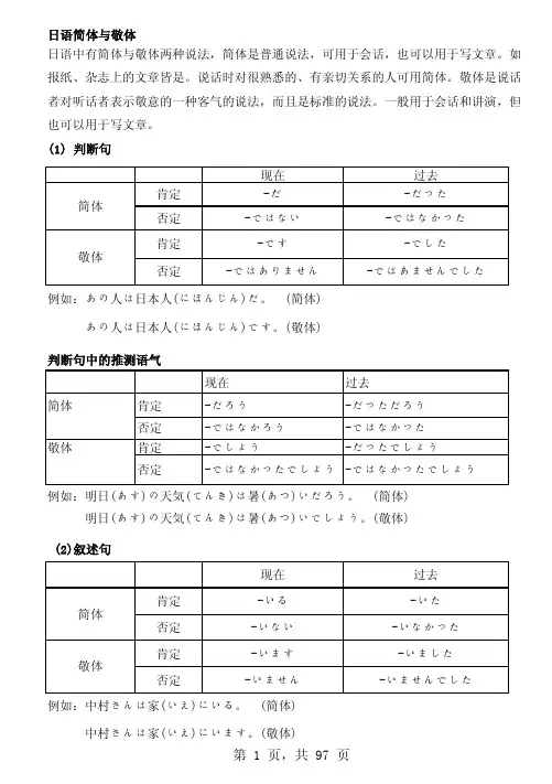 日语简体