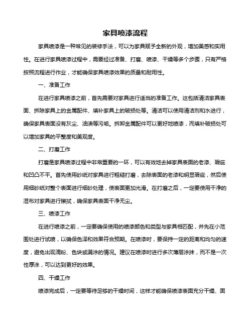 家具喷漆流程