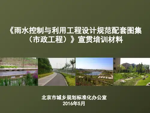 《雨水控制与利用工程设计规范配套图集（市政工程）》宣贯培训材料