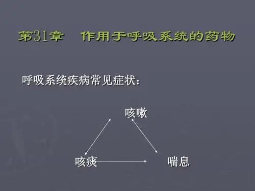 第31章 作用于呼吸系统的药物 PPT课件