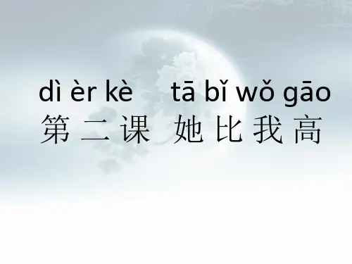 《快乐汉语》第二册 第二课  她比我高