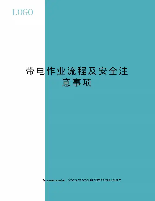带电作业流程及安全注意事项