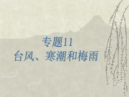 华二教学专用   专题11 台风、寒潮和梅雨1解析