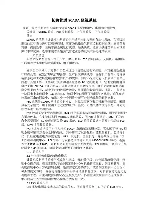 长输管道SCADA监视系统
