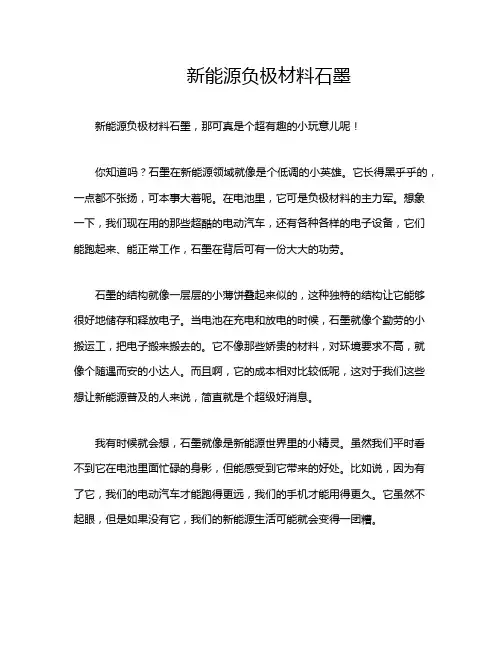新能源负极材料石墨