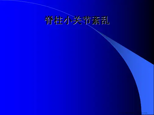 脊椎小关节紊乱综合症5