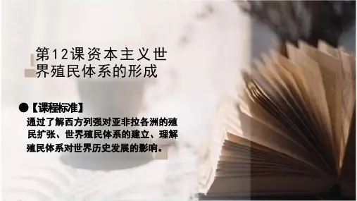 第12课+资本主义世界殖民体系的形成+课件-- 高一下学期统编版(2019)必修中外历史纲要下
