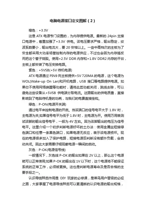 电脑电源接口定义图解（2）
