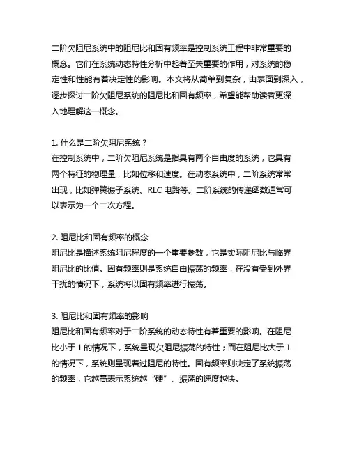 二阶欠阻尼系统阻尼比和固有频率