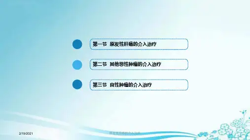 原发性肝癌的介入治疗课件