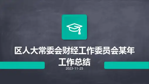 区人大常委会财经工作委员会某年工作总结