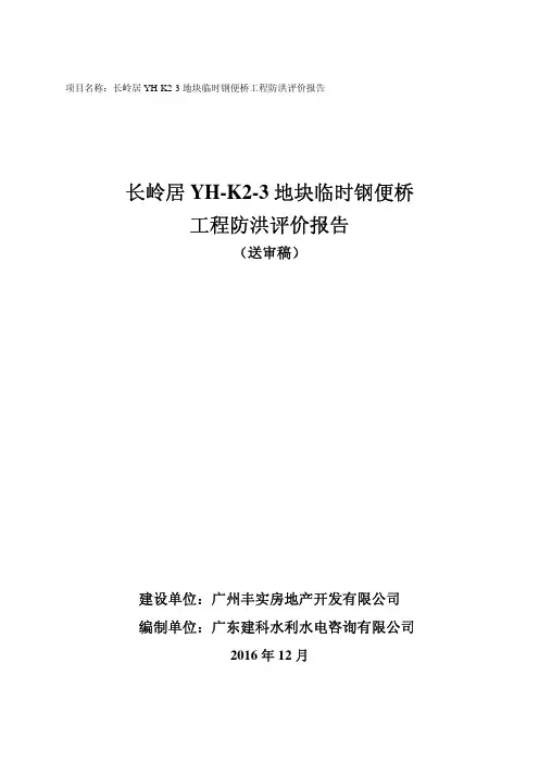 防洪评价报告书