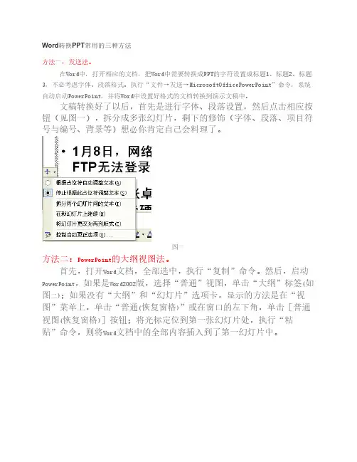 Word转换PPT常用的三种方法