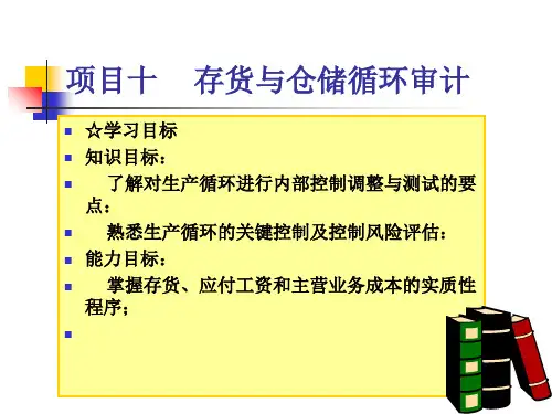 《审计学理论与实务》PPT 项目十  存货与仓储循环审计