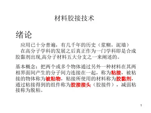 胶黏剂与粘接技术原理(PPT课件)