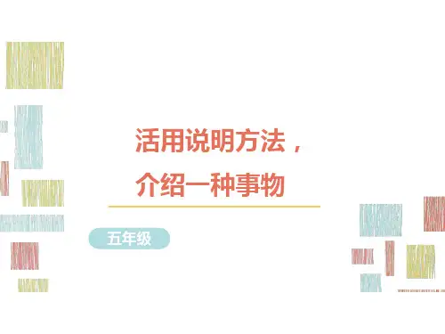部编版语文五年级下册习作专项指导：活用说明方法,介绍一种事物课件(共20张PPT)